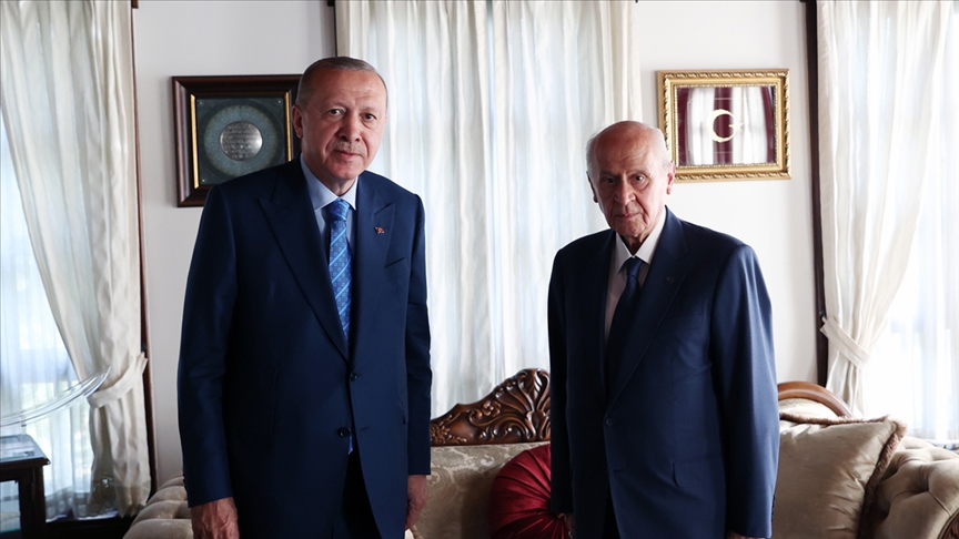 Cumhurbaşkanı Erdoğan'dan MHP lideri Bahçeli'ye ziyaret