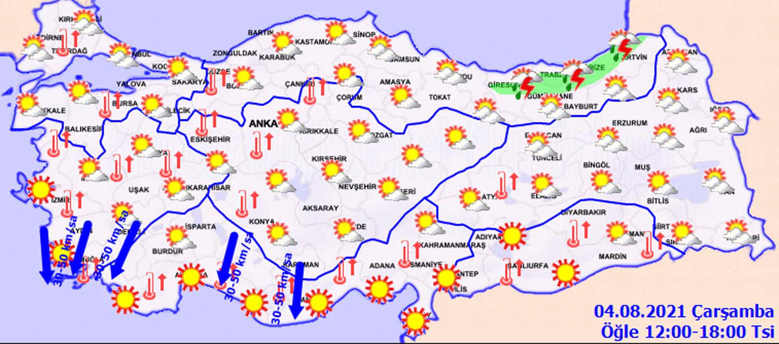 Hava sıcaklığı bunaltacak! İşte il il 4 Ağustos 2021 Çarşamba hava durumu