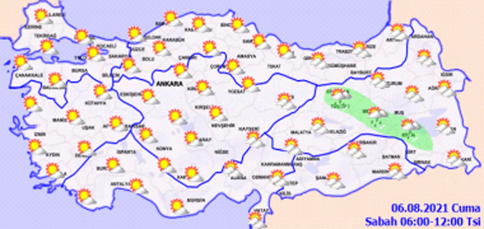 Meteoroloji'den uyarı: üç bölgede rekor sıcaklıklar görülecek! 5 ilde ise sağanak yağış olacak! Hava bugün nasıl olacak 6 Ağustos 2021 Cuma?