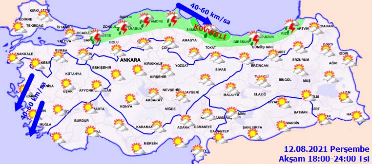 Meteorolojiden sel baskını için uyarı geldi! O illerdeki vatandaşlar dikkatli olsun! Hava bugün nasıl olacak 12 Ağustos 2021 Perşembe?