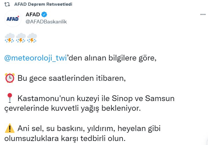 AFAD'dan flaş o iller için flaş sel ve heyelan uyarısı!