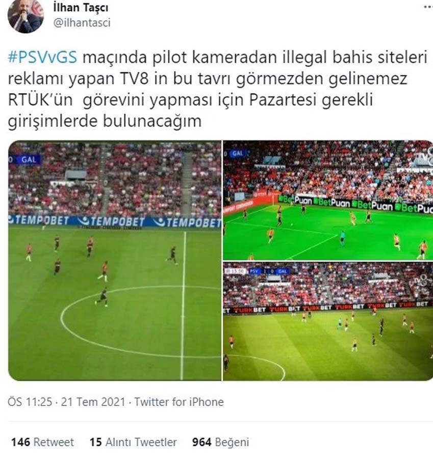 RTÜK'ten TV8'e para cezası! Galatasaray-PSV maçı pahalıya patladı!