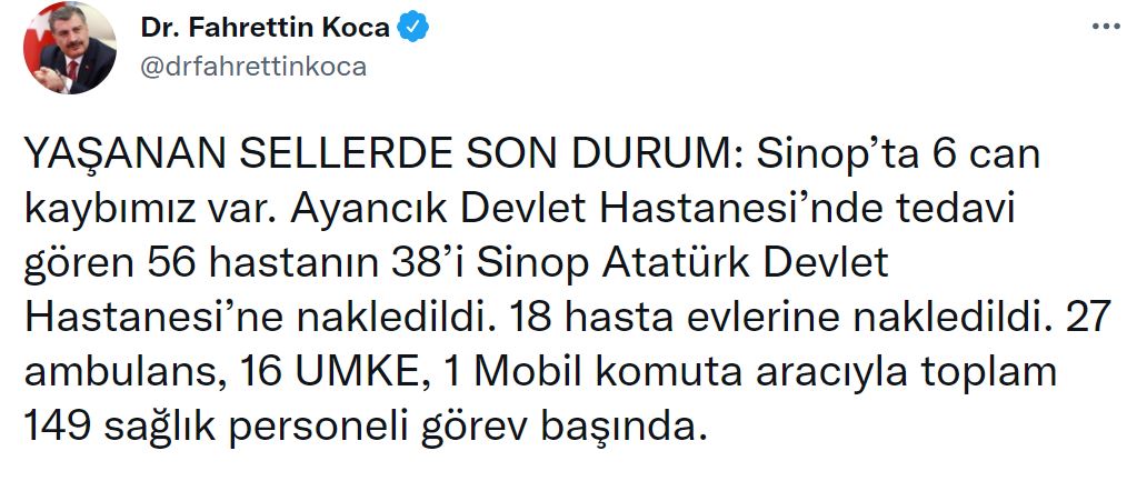Son dakika | Batı Karadeniz'de sel felaketi! Bakan Koca acı haberi duyurdu