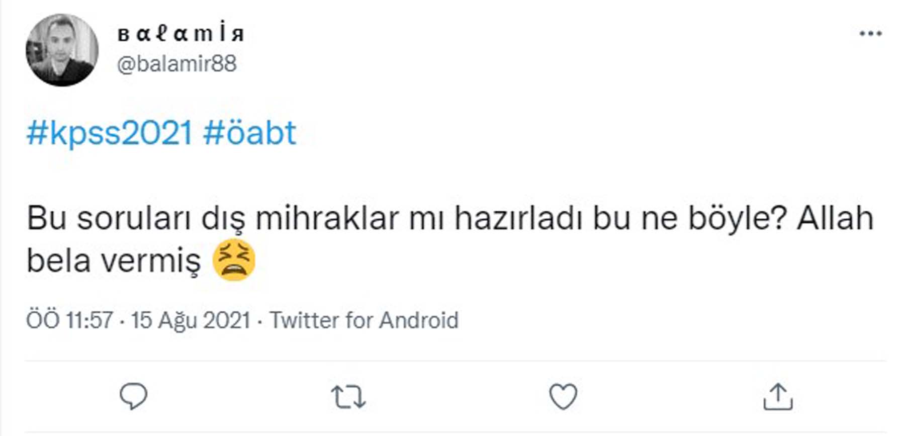 KPSS ÖABT 2021 yorumları Twitter | KPSS ÖABT zor muydu, kolay mıydı 2021?