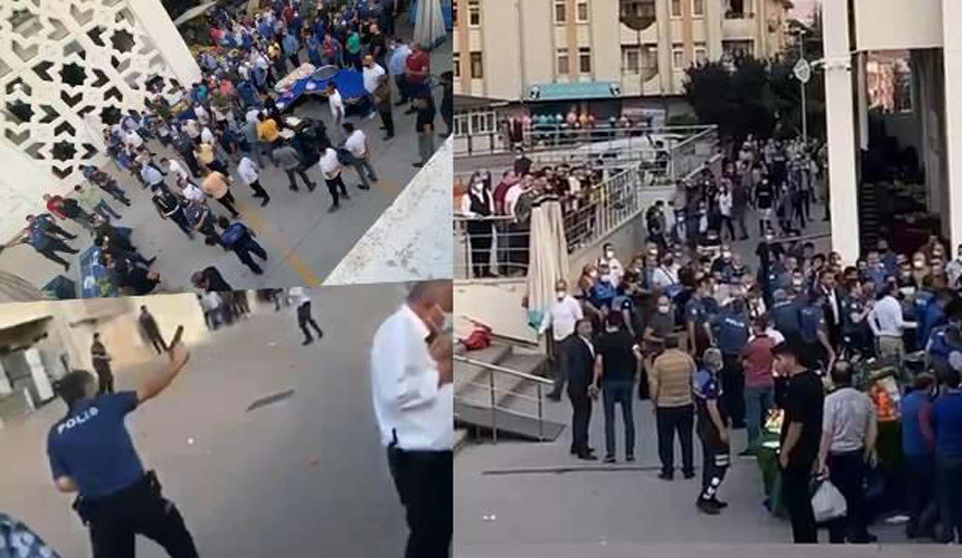 Ankara'da çürük şeftali kavgası! Esnaf ve vatandaşlar birbirine girdi! 4 yaralı, 13 gözaltı 