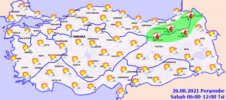 Meteorolojiden kritik uyarı: Güneş çarpmalarına dikkat! Hava bugün nasıl olacak 26 Ağustos 2021 Perşembe?