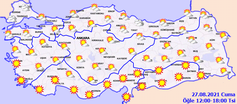 Meteoroloji duyurdu: Sıcaklıklar 4 ila 8 derece artacak! Hava bugün nasıl olacak 27 Ağustos 2021 Cuma?