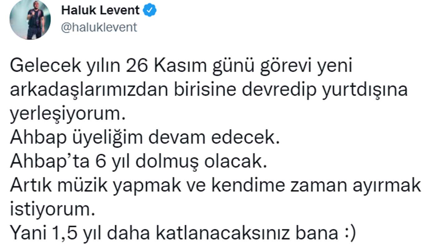 AHBAB'ın kurucusu, sevilen sanatçı Haluk Levent'ten şaşırtan karar! Ülkeyi terk ediyor!