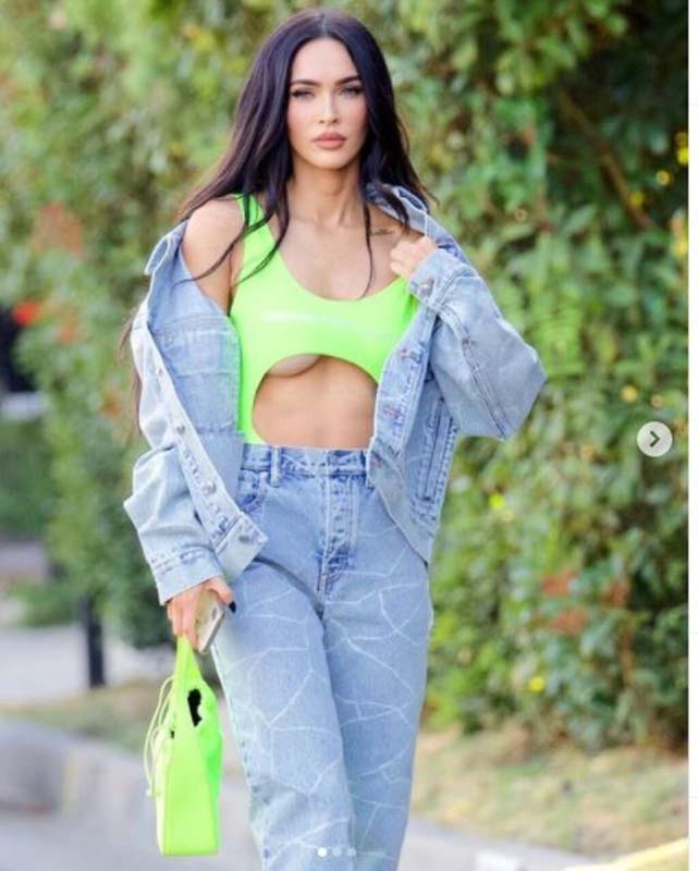 Megan Fox market tarzını paylaştı! Dekoltesini gören sevgilisi Machine Gun Kelly mest oldu!