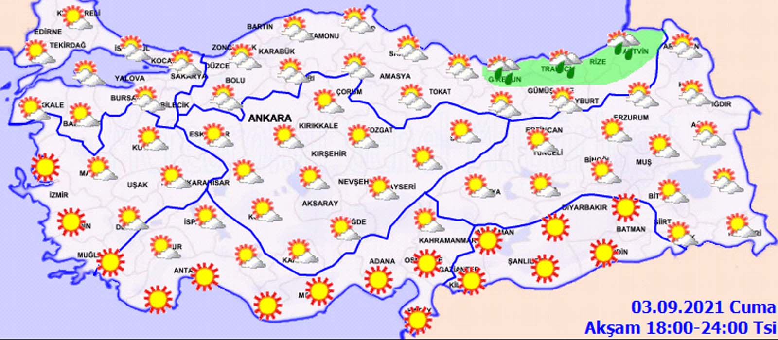 Meteoroloji uyardı: Ani sel ve su baskınların dikkat! 3 Eylül 2021 Cuma hava durumu