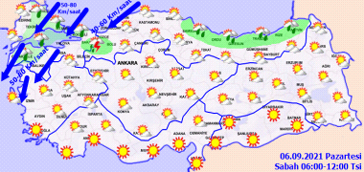 Kışlıkları dolaplardan çıkarın, hava sıcaklıkları iyice düştü! 6 Ağustos 2021 Pazartesi?