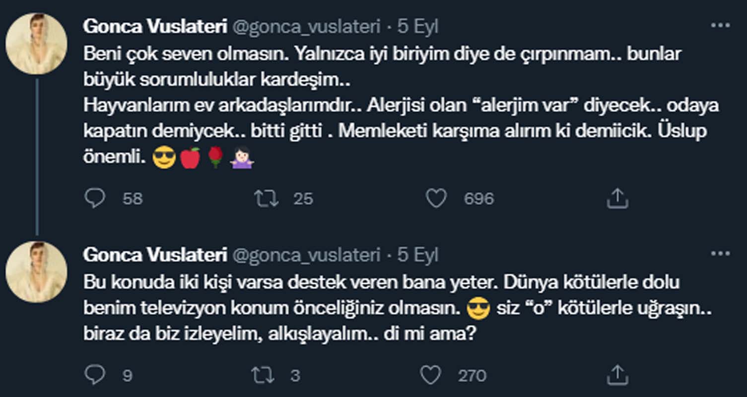 Yaptığı hareketle tepki toplayan Gonca Vuslateri'nin açıklamaları hayrete düşürdü! Memleketi karşıma alırım