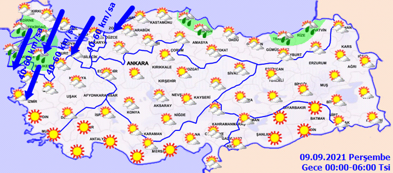 Sağanak yağış sürecek mi? Meteoroloji verilerini açıkladı! Hava bugün nasıl olacak 8 Eylül 2021 Çarşamba?