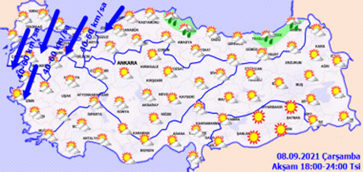 Sağanak yağış sürecek mi? Meteoroloji verilerini açıkladı! Hava bugün nasıl olacak 8 Eylül 2021 Çarşamba?