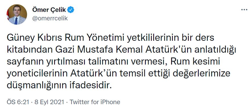 Son dakika | Büyük saygısızlık! AK Parti Sözcüsü Çelik'ten tepki: Atatürk'ü ders kitaplarından yırtarak tarihten silemezsiniz!