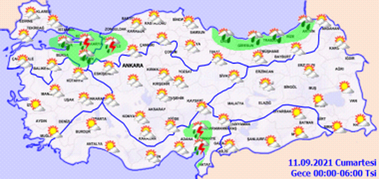 Meteoroloji açıkladı: 4 bölgede sağanak yağış bekleniyor! Hava bugün nasıl olacak 10 Eylül 2021 Cuma?