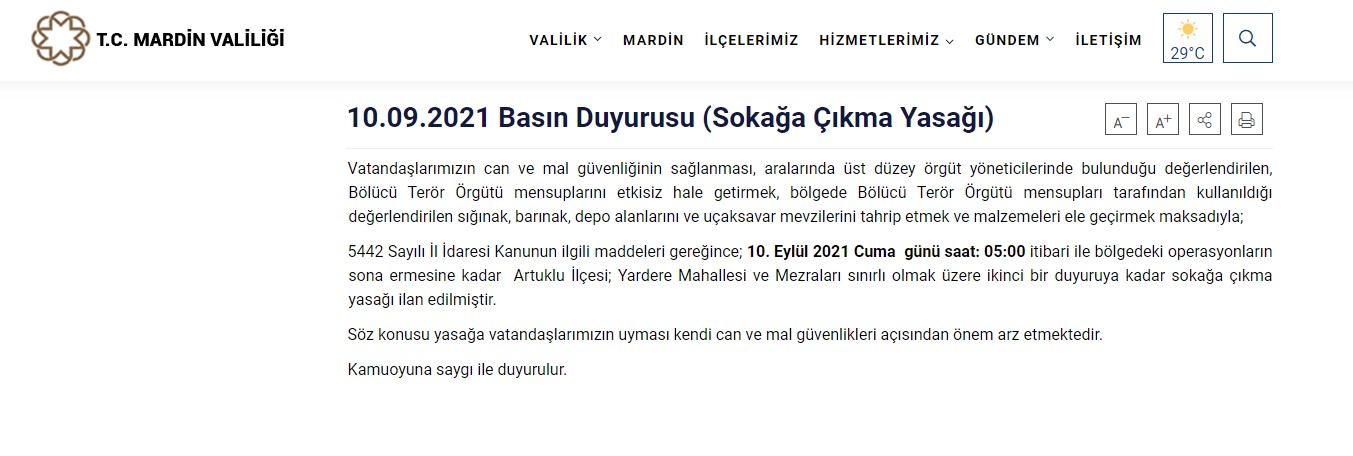 Mardin'de flaş gelişme: Sokoğa çıkma yasağı getirildi!