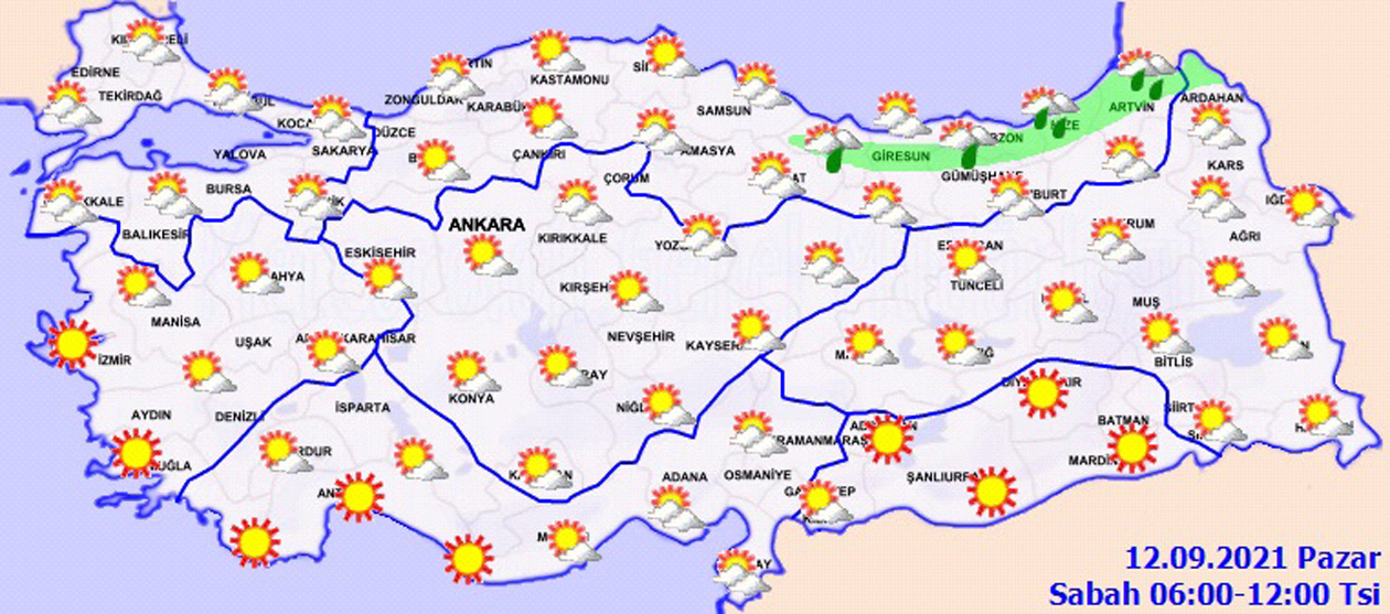 Meteoroloji Genel Müdürlüğü uyardı! Doğu ve Güney bölgelerde sağanak yağış etkisini gösterecek! 