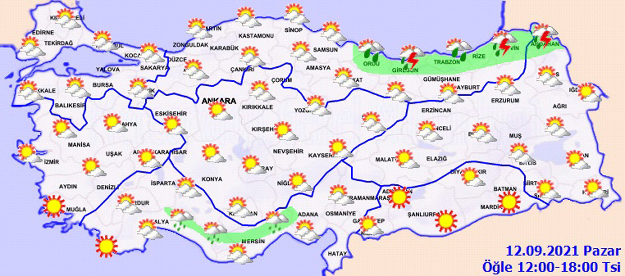 Meteoroloji Genel Müdürlüğü uyardı! Doğu ve Güney bölgelerde sağanak yağış etkisini gösterecek! 