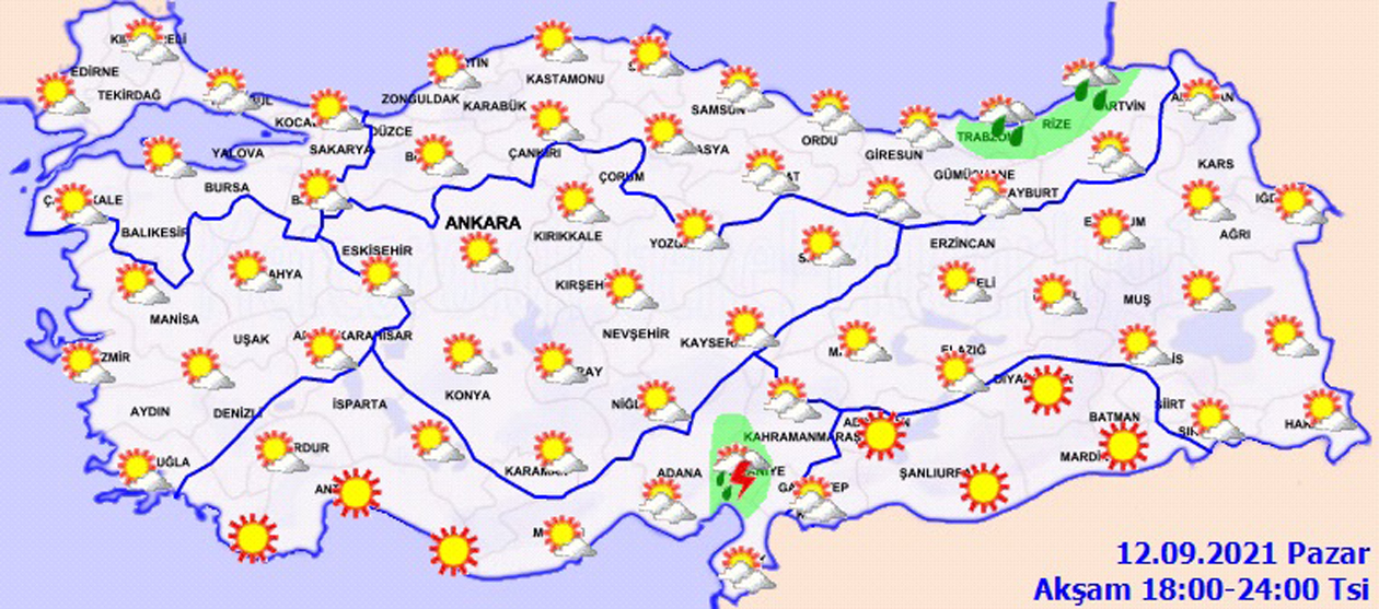 Meteoroloji Genel Müdürlüğü uyardı! Doğu ve Güney bölgelerde sağanak yağış etkisini gösterecek! 