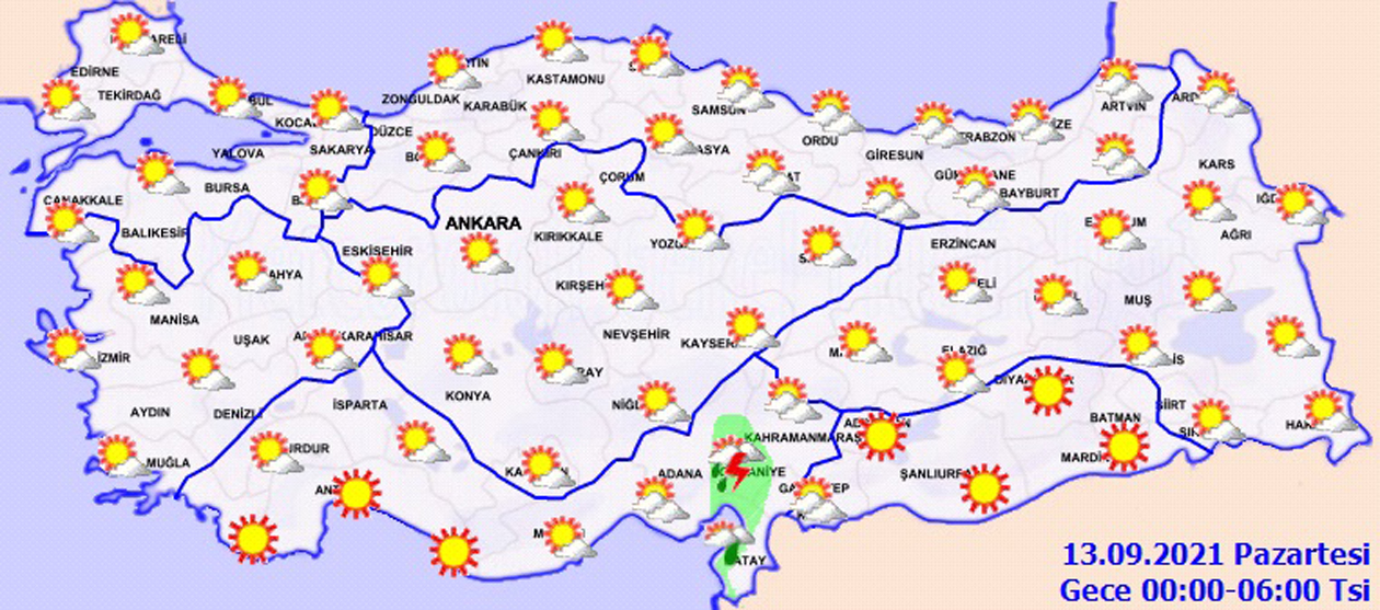 Meteoroloji Genel Müdürlüğü uyardı! Doğu ve Güney bölgelerde sağanak yağış etkisini gösterecek!