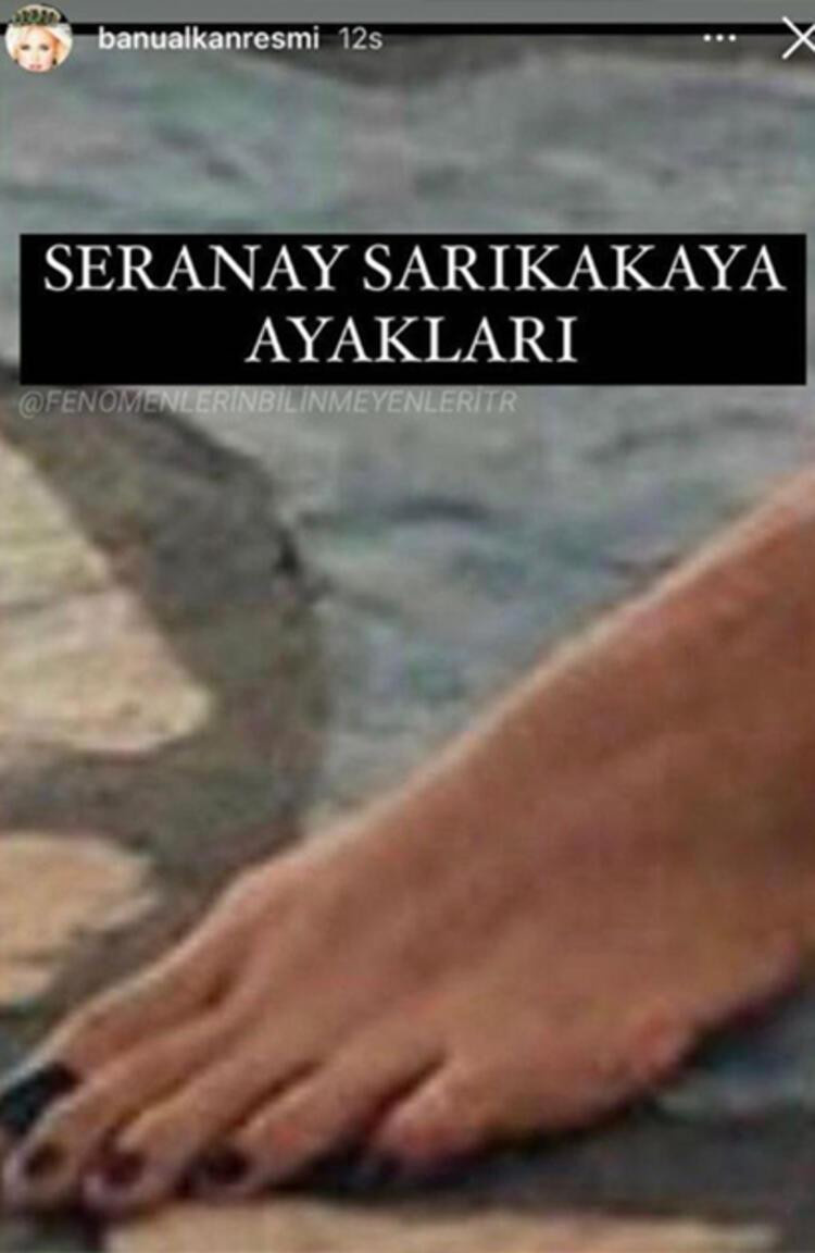 Serenay Sarıkaya'nın ayaklarını paylaşan Banu Alkan'a akıl sır ermedi! Oyuncunun hayranları tepki gösterdi