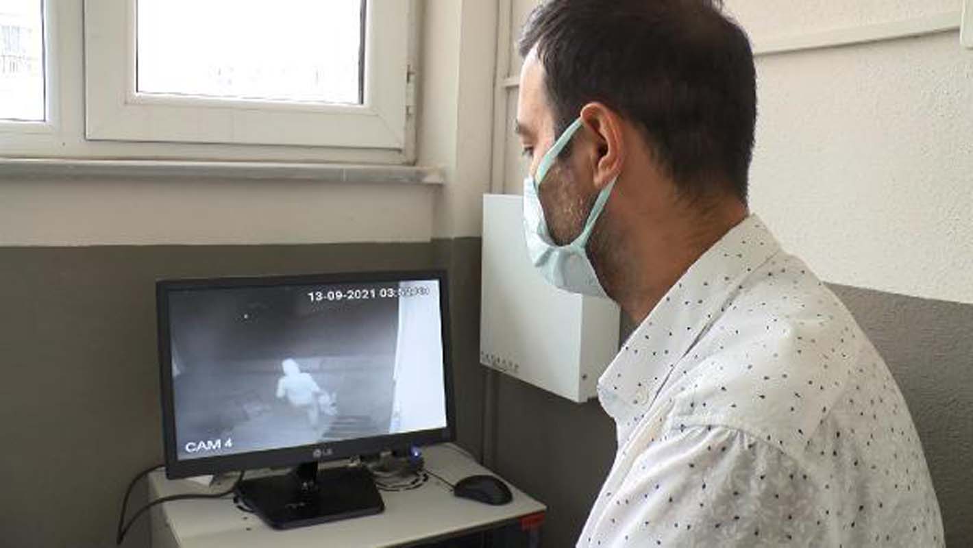 Siteyi mesken edinen hırsızlar depoya takılan güvenlik kamerasını da çaldı!