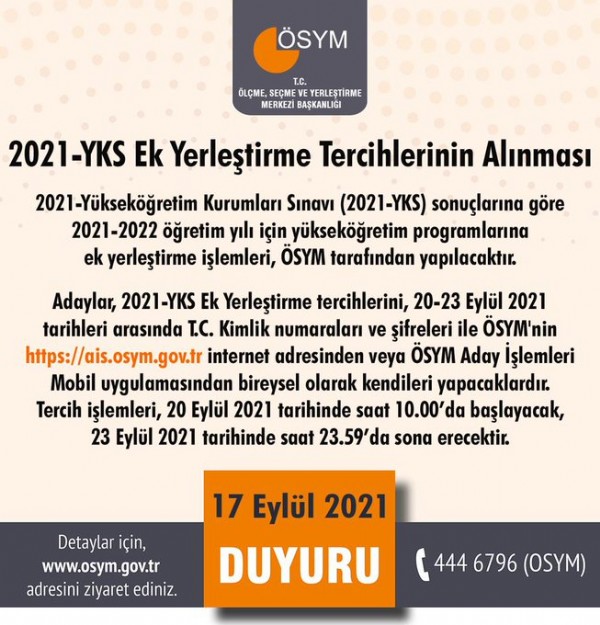 YKS ek tercih kılavuzu açıklandı! YKS ek tercihler ne zaman açıklanacak 2021? | YKS 2. tercih baraj puanı kaç 2021?