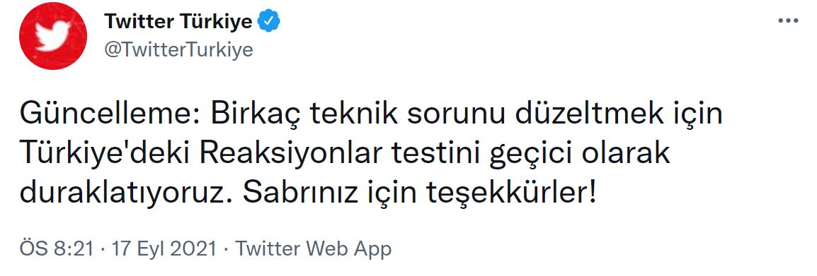Twitter emoji ile tepki verme özelliğini kaldırdı mı? | Twitter emoji ile tepki verme özelliğini neden kaldırdı?