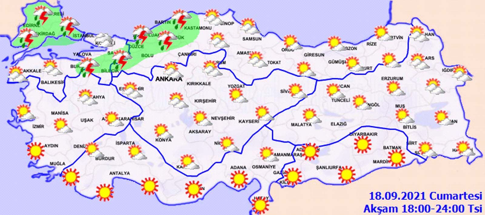 Bugün hava nasıl olacak? Meteoroloji uyardı: O illerde gök gürültülü sağanak yağış! İşte 18 Eylül Cumartesi il il hava durumu...