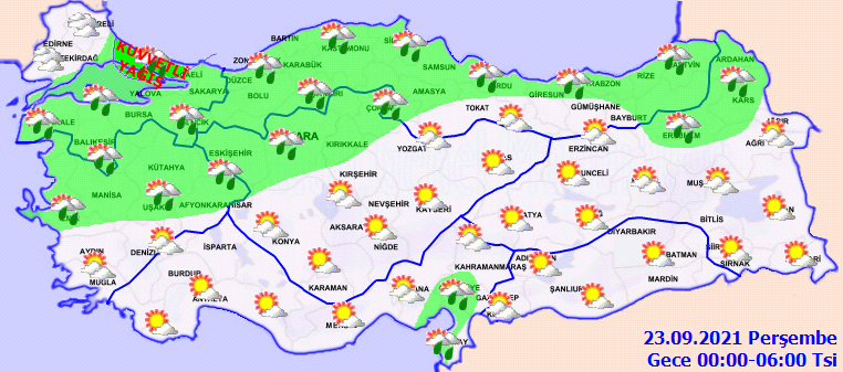 22 Eylül 2021 Bugün hava nasıl olacak? Meteoroloji uyardı: O bölgelerde gök gürültülü sağanak yağış! 