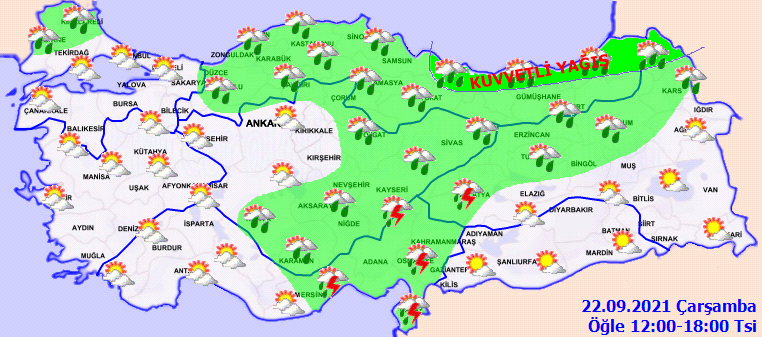 22 Eylül 2021 Bugün hava nasıl olacak? Meteoroloji uyardı: O bölgelerde gök gürültülü sağanak yağış!