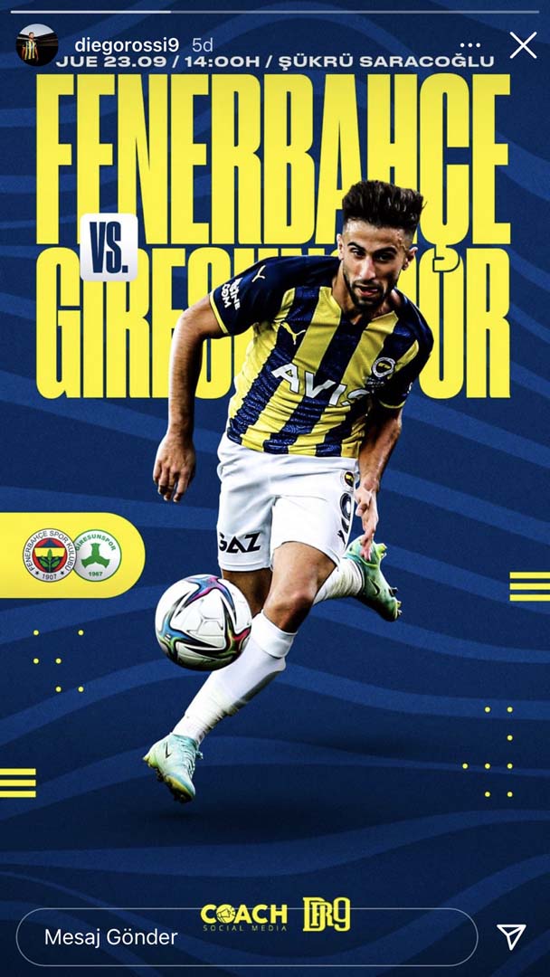 Fenerbahçe'nin yeni yıldızı Diego Rossi'nin Giresunspor maçı için yaptığı paylaşım olay oldu! Detayı gören taraftarlar hemen uyardı