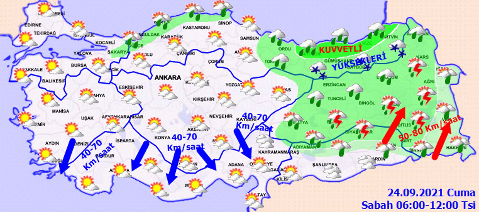 24 Eylül 2021 Bugün hava nasıl olacak? Meteoroloji uyardı: Zirai don tehlikesine dikkat!