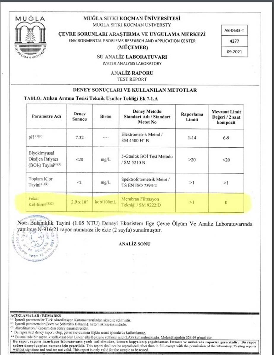 Muğla'da vatandaşları isyan ettiren kötü kokunun nedeni ortaya çıktı! Belediyenin kullandığı suda zararlı olan Fekal Koliform tespit edildi 