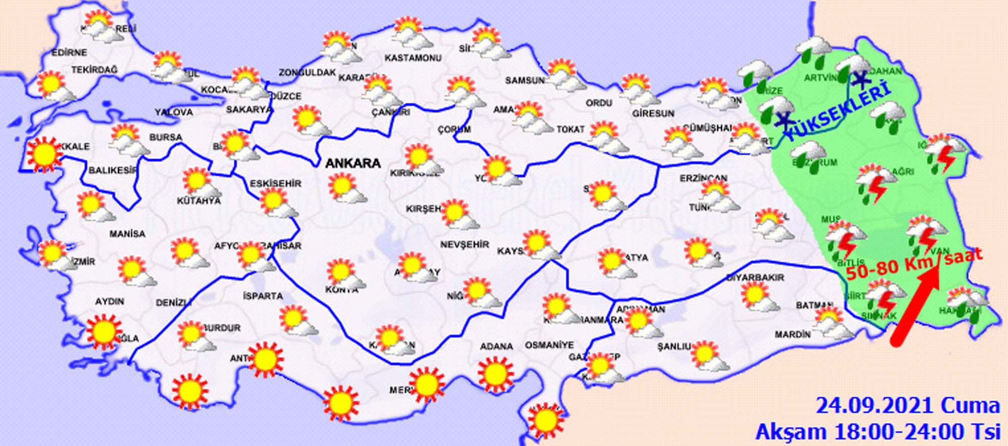24 Eylül 2021 Bugün hava nasıl olacak? Meteoroloji uyardı: Zirai don tehlikesine dikkat!
