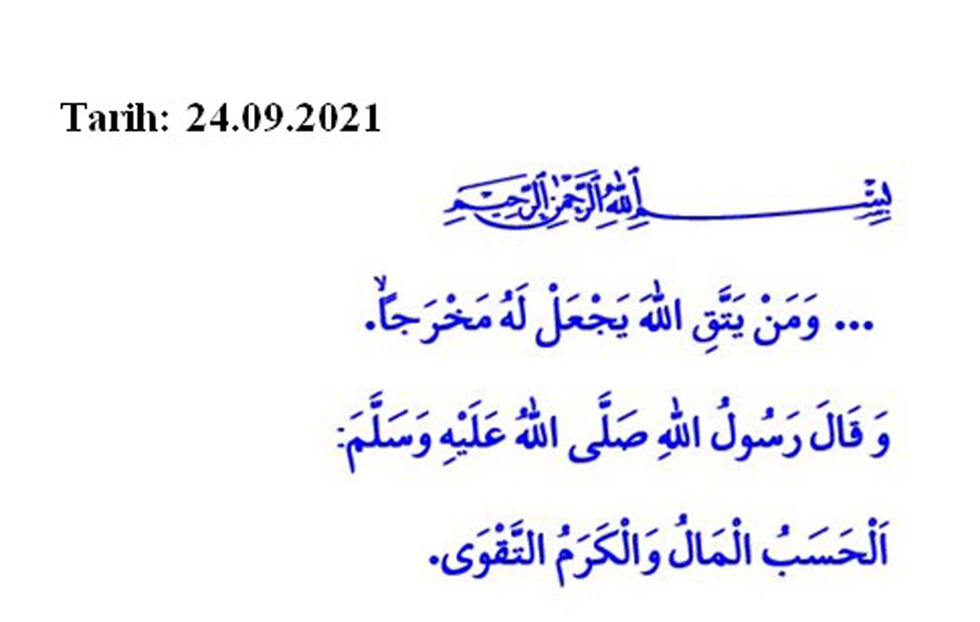 Cuma Hutbesi 24 Eylül 2021! Diyanet İşleri'nin bu haftaki Cuma Hutbesi konusu: Takva, Rabbimizin Rızasını Diri Tutma Bilinci