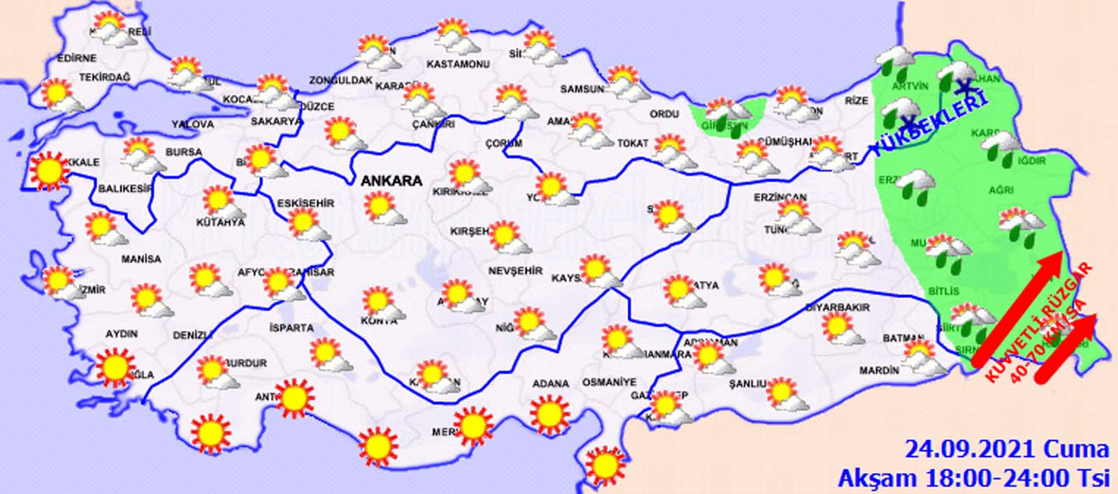 24 Eylül 2021 Bugün hava nasıl olacak? Meteoroloji uyardı: Zirai don tehlikesine dikkat!