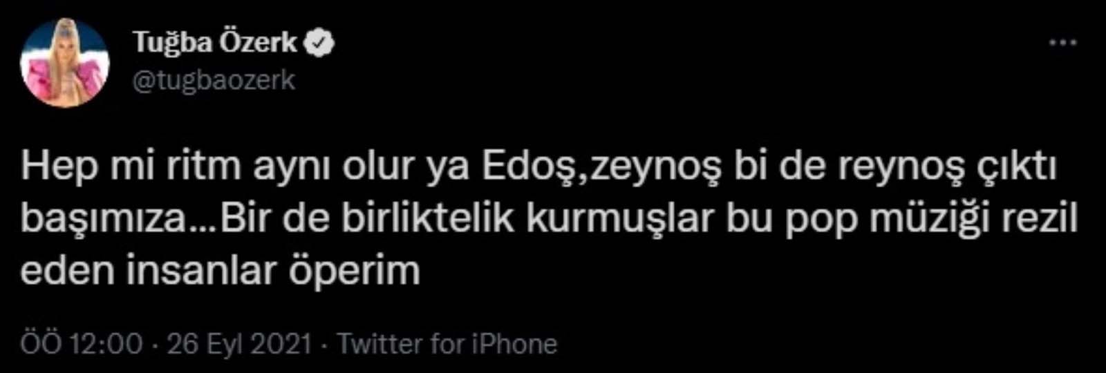 Tuğba Özerk'ten müzik dünyasındaki isimlere sert sözler! Pop müziği rezil eden insanlar!