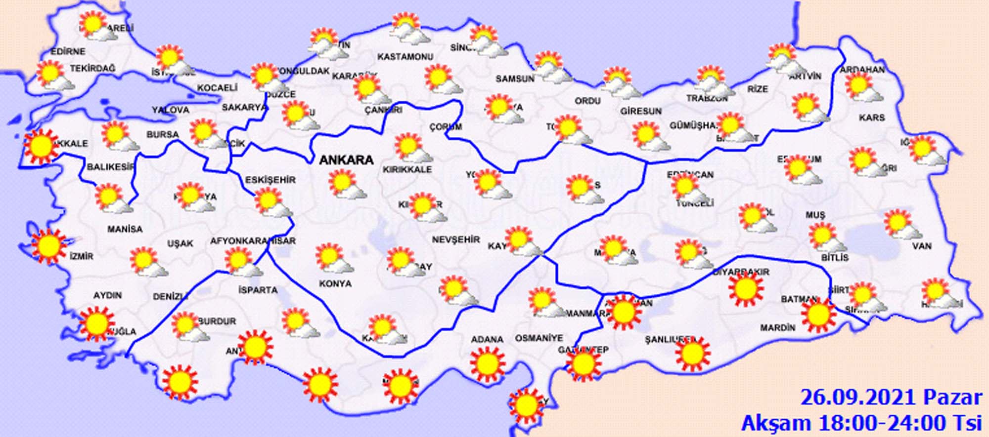 Meteoroloji duyurdu: Sıcaklıklar yurt genelinde artışta geçti! 27 Eylül 2021 Bugün hava nasıl olacak? 