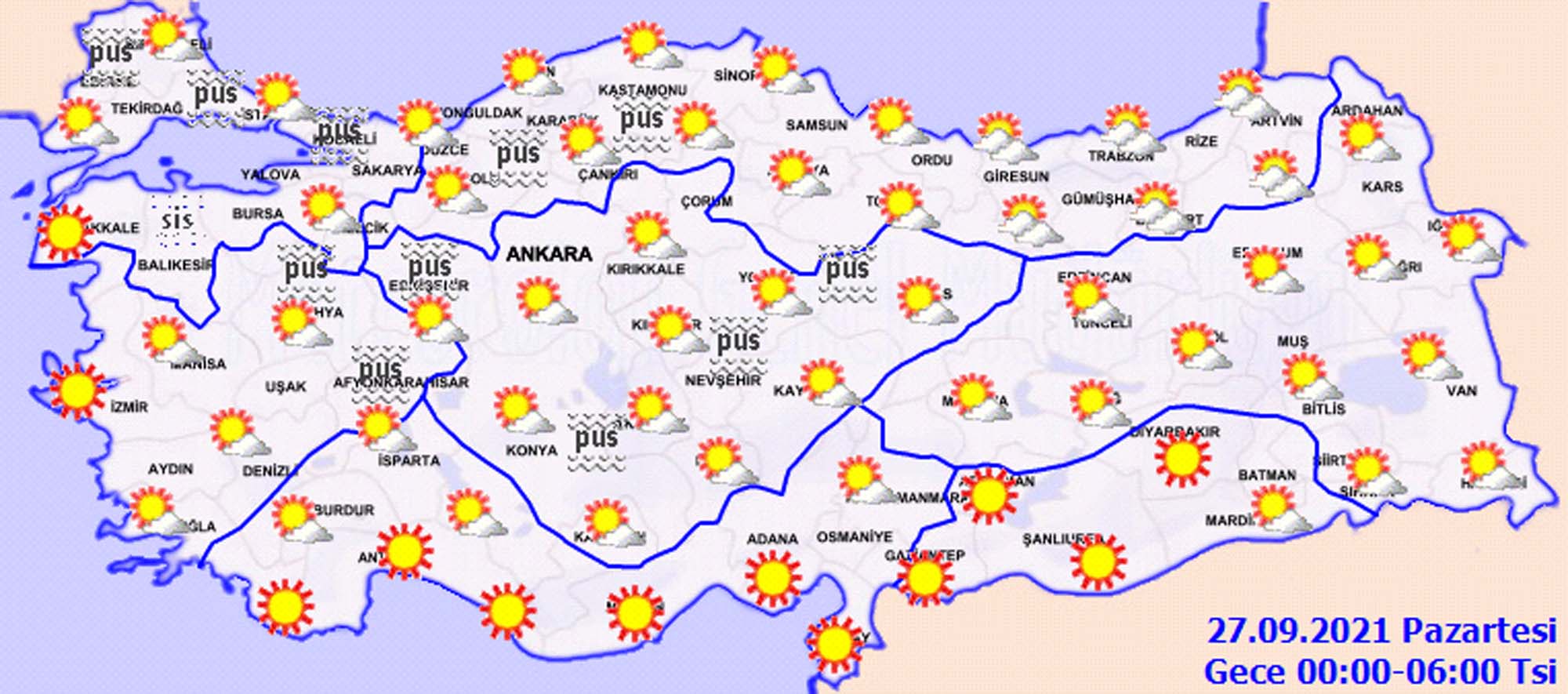 Meteoroloji duyurdu: Sıcaklıklar yurt genelinde artışta geçti! 27 Eylül 2021 Bugün hava nasıl olacak? 