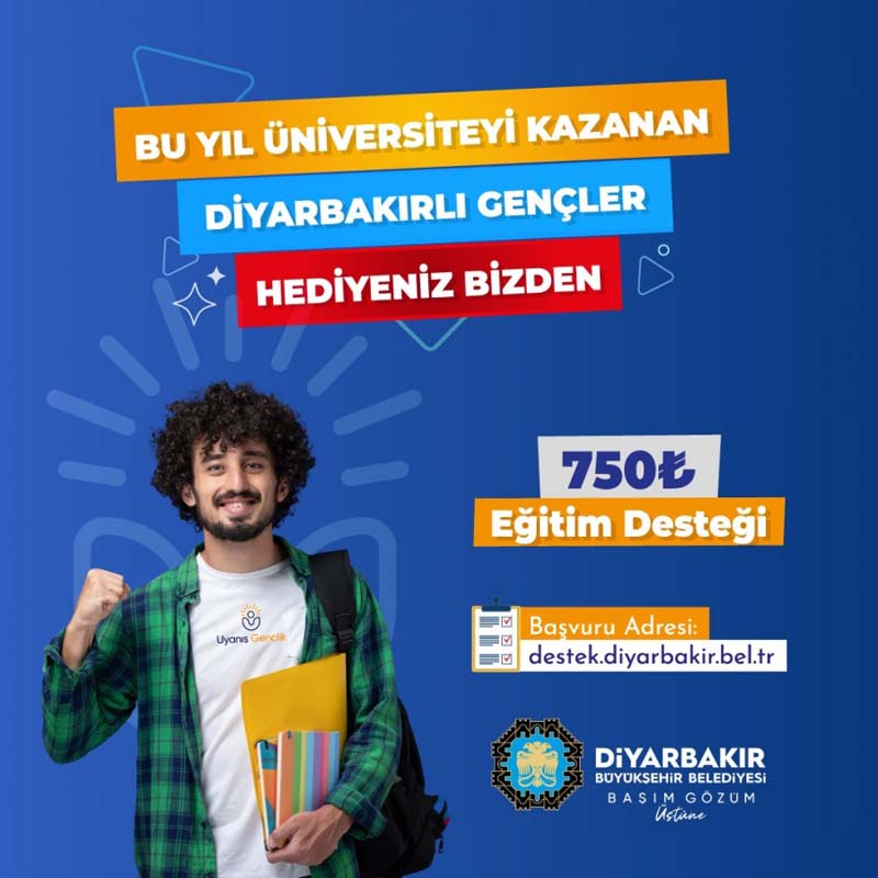 Diyarbakır Büyükşehir Belediyesi duyurdu! Üniversite öğrencilerine 750 TL destek verilecek