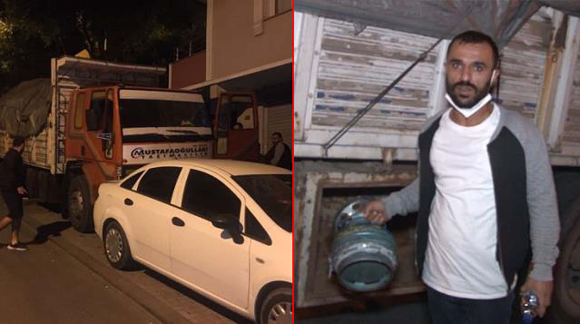 Güngören'de kamyonun freni boşaldı ve 8 araca çarptı! Araç sahipleri şoföre piknik tüpüyle saldırdı