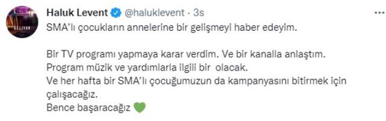 Yaptığı yardımlarla gönülleri fetheden Haluk Levent SMA hastası çocuklar için müjdeyi verdi! Bence başaracağız