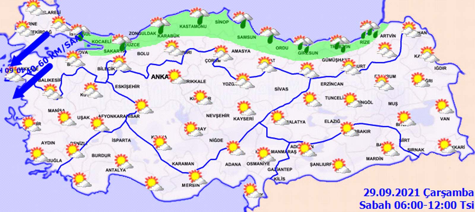 Bugün hava nasıl olacak? Meteoroloji uyardı: Kuvvetli yağışa karşı tedbirli olun! İşte 29 Eylül 2021 Çarşamba il il hava durumu...