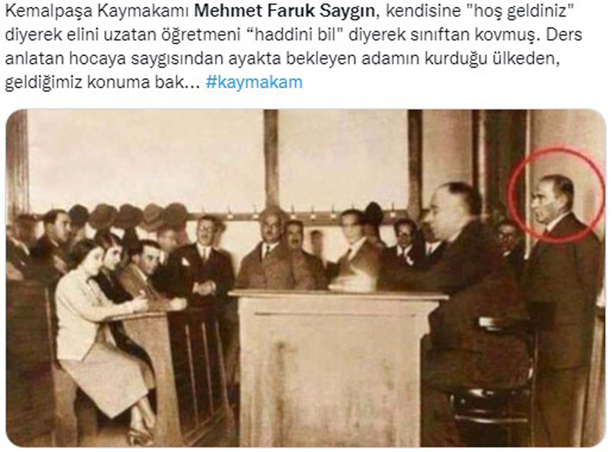 Artvin Kemalpaşa Kaymakamı Mehmet Faruk Saygın'dan okul ziyareti esnasında eğitimciye haddini bil uyarısı!
