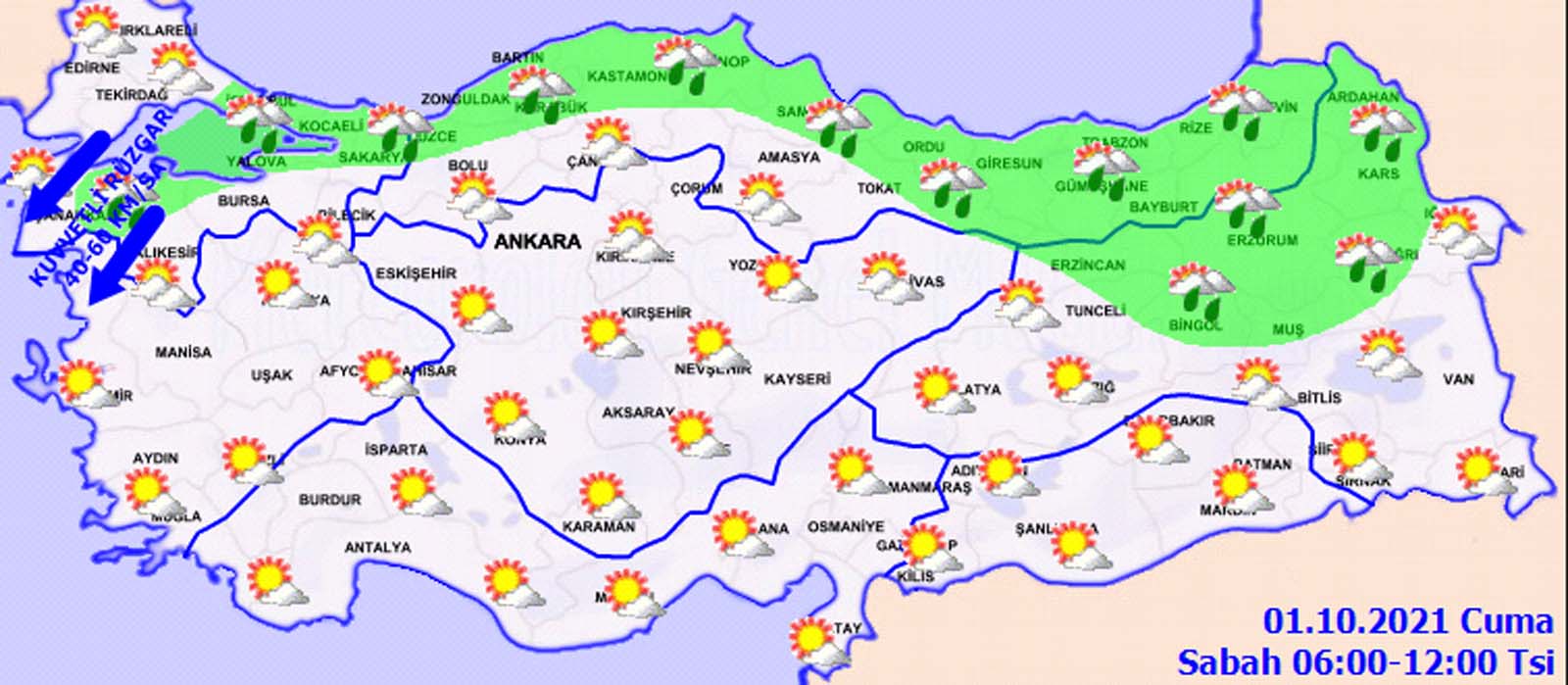1 Ekim 2021 Cuma Bugün hava nasıl olacak? Meteoroloji uyardı: Ani sel, su baskını, heyelan ve ulaşımda aksamalar gibi olumsuzluklara karşı tedbirli olun!