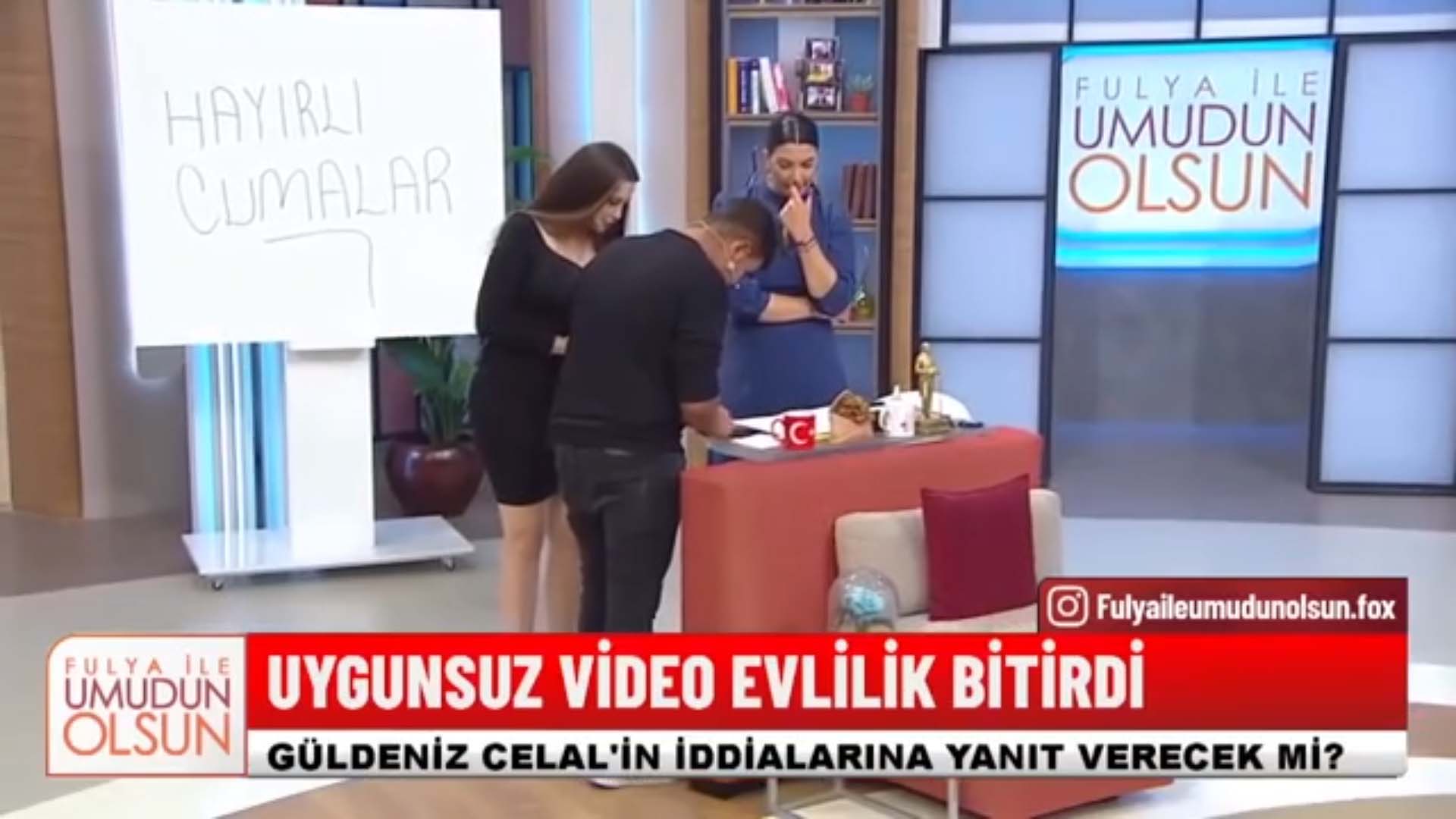 Cinsel ilişki videosunda karısını gördüğünü iddia etti ve canlı yayında izletti! Sunucu Fulya Öztürk utançtan seyredemedi