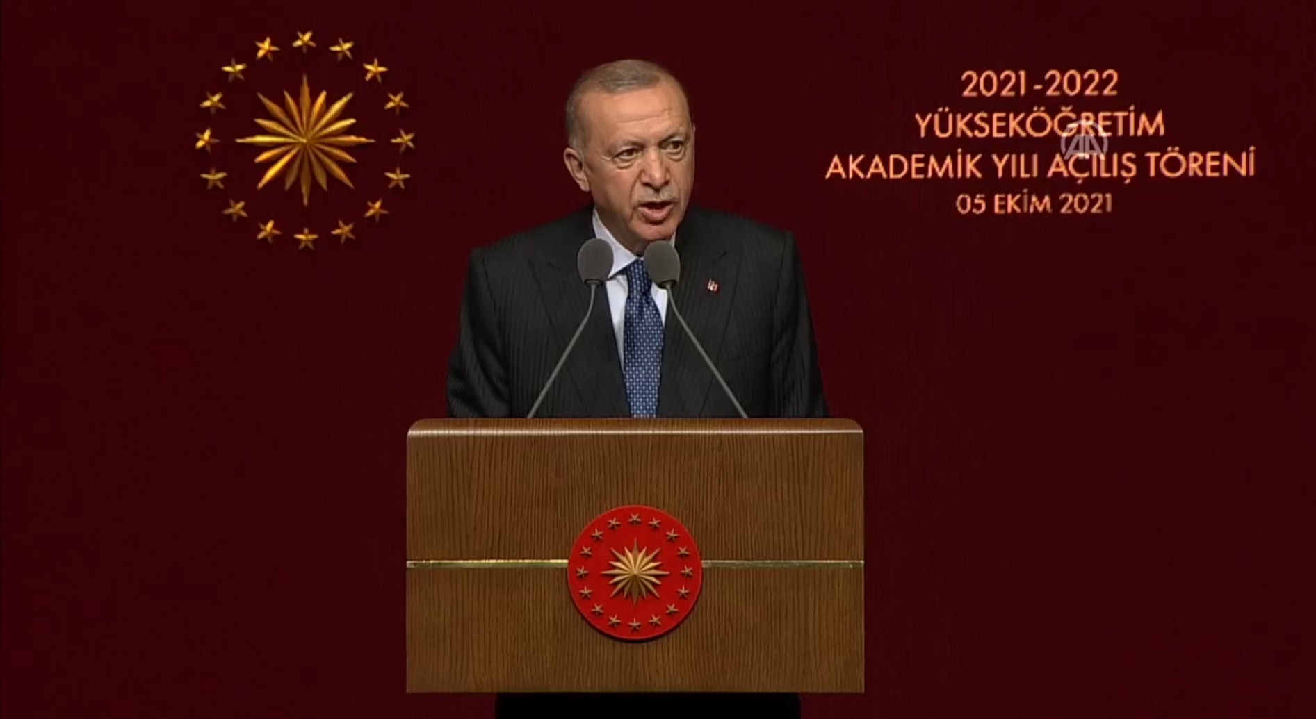 Cumhurbaşkanı Erdoğan 2021-2022 Yükseköğretim Akademik Yıl Açılış Töreni'nde konuştu: İlçe veya il çapında bir kapanma kesinlikle düşünmüyoruz