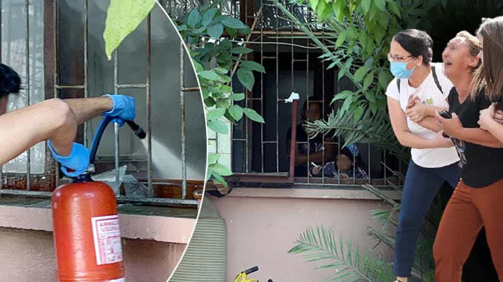 Çocuklarını rehin aldılar! İkna olmayınca evi ateşe verdiler